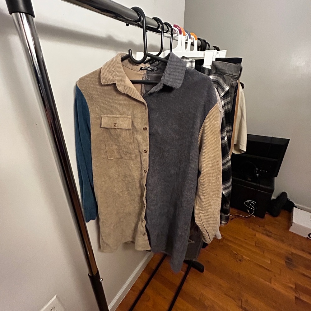 Multi - Color Corduroy Button Up